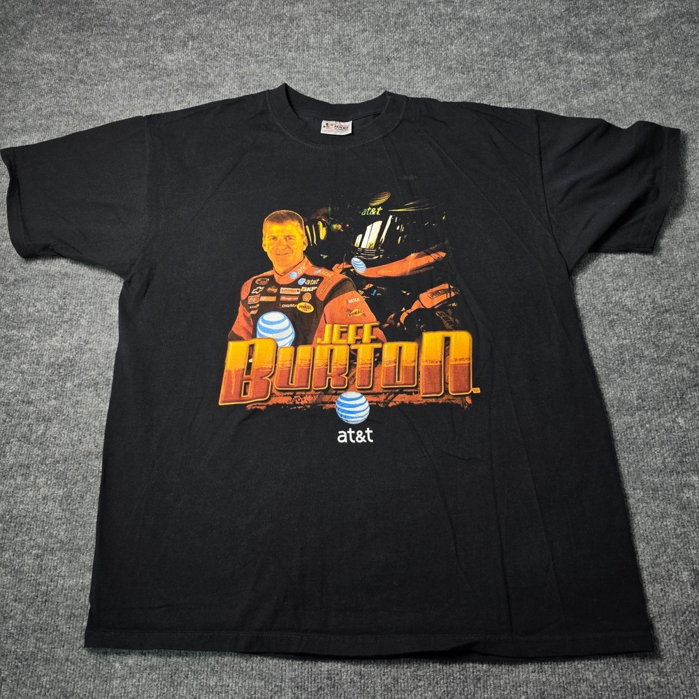 Chase Authentics NASCAR Jeff Burton AT&T Racing T-Shirt Mens XL Black 31 Chevy